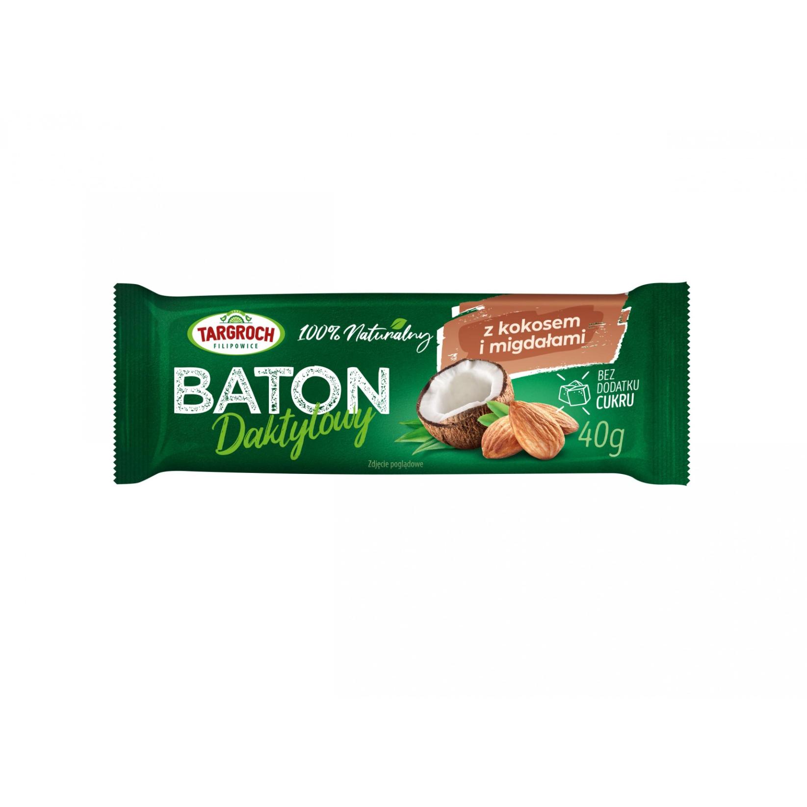 Targroch Baton daktylowy z kokosem i migdałami 40g