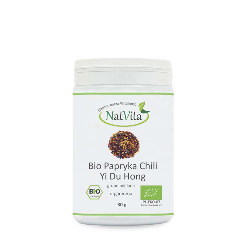 NatVita Bio papryka chili Yi Du hong ostra grubo mielona 30g