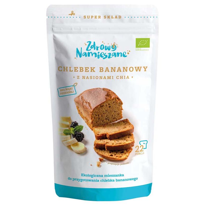 ZDROWO NAMIESZANE Chlebek bananowy z nasionami chia bio 400g
